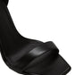  BalmainBlack Leather Uma Sandals - Runway Catalog