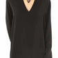  ValentinoBlack Necklace Collar Silk Shirt - Runway Catalog