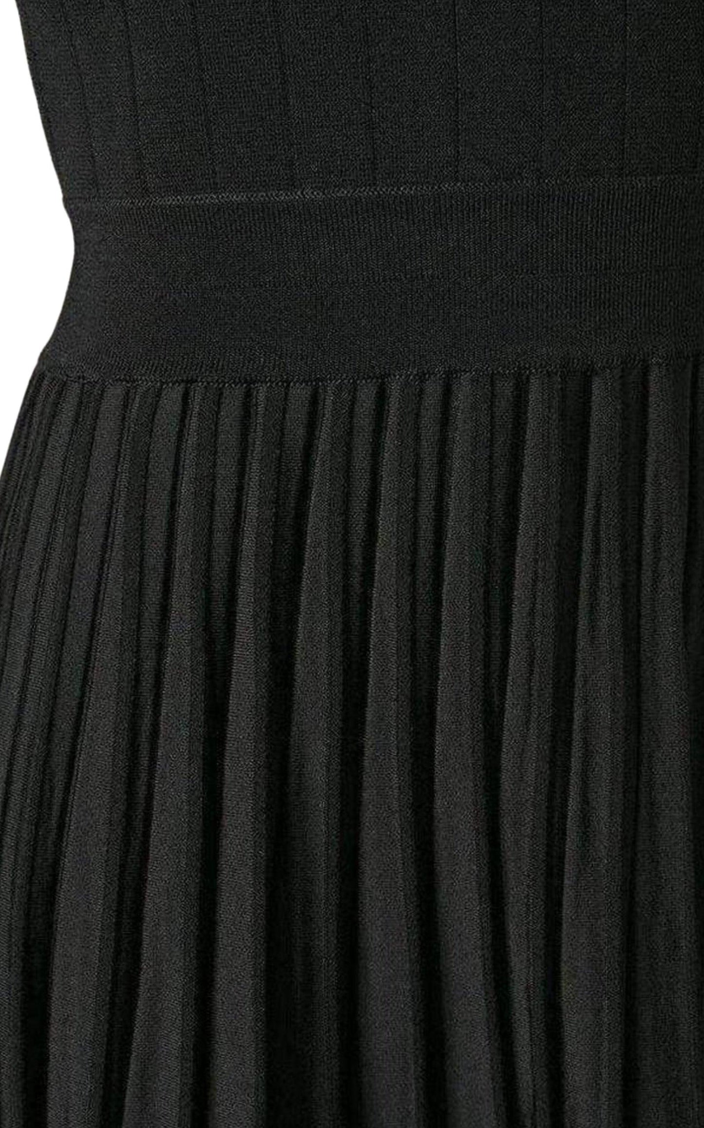 BalmainBlack Ribbed Stretch Knit Mini Dress - Runway Catalog