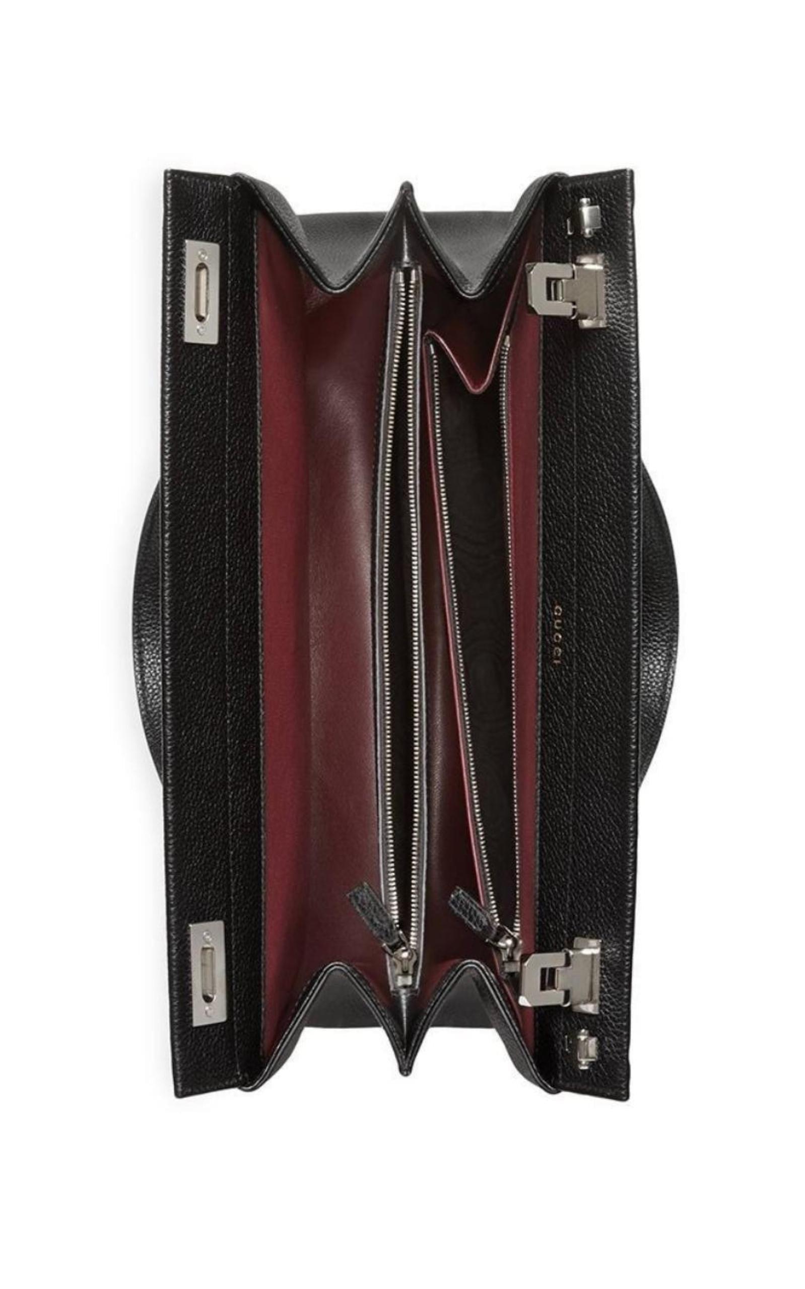  GucciBlack Zumi Medium Leather Tote Bag - Runway Catalog