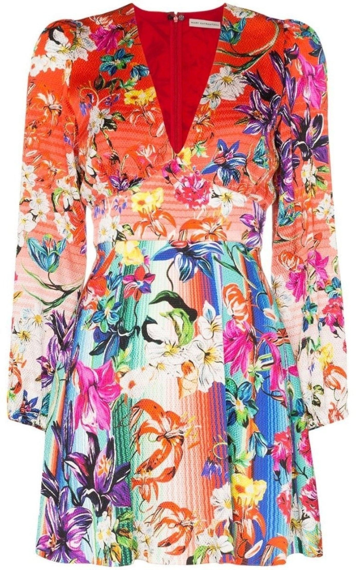  Mary KatrantzouBloom Floral Print Silk Dress - Runway Catalog