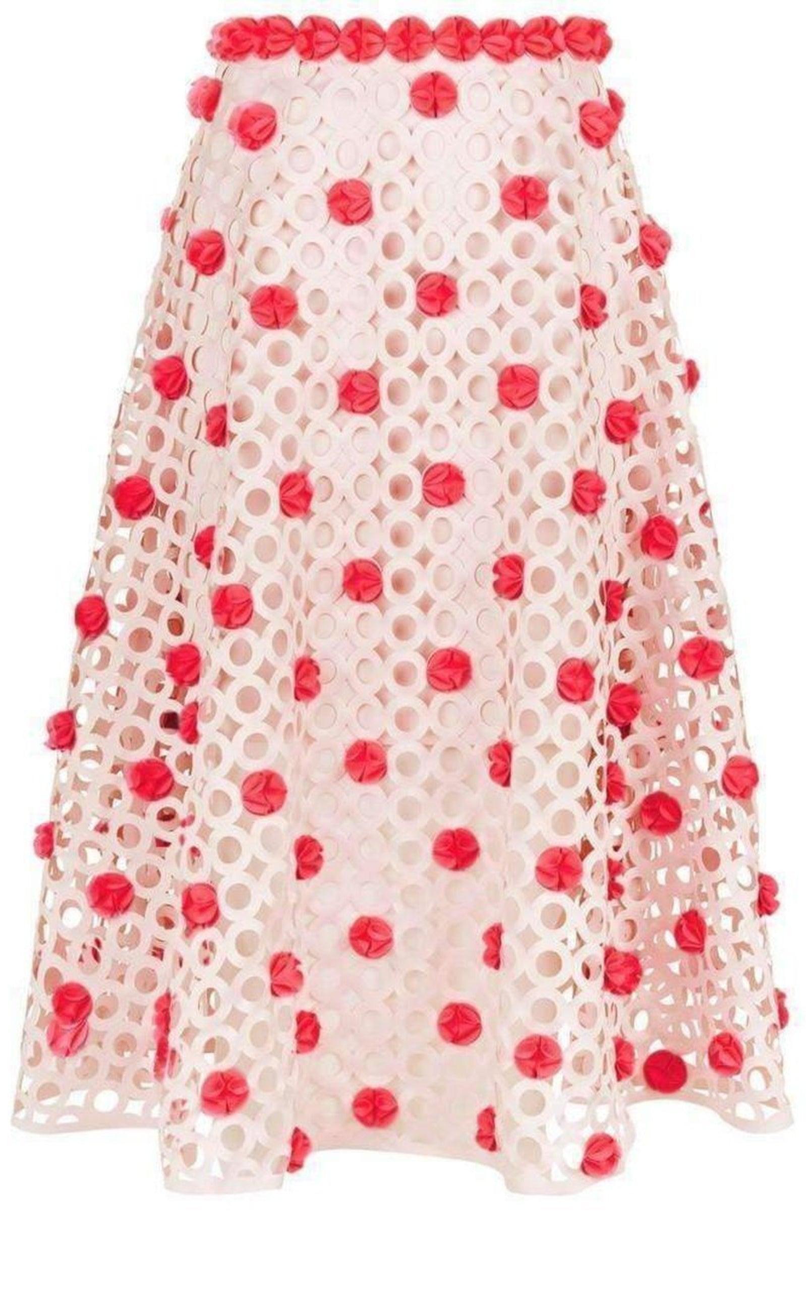  PaskalBlush Pink Laser-Cut Skirt - Runway Catalog