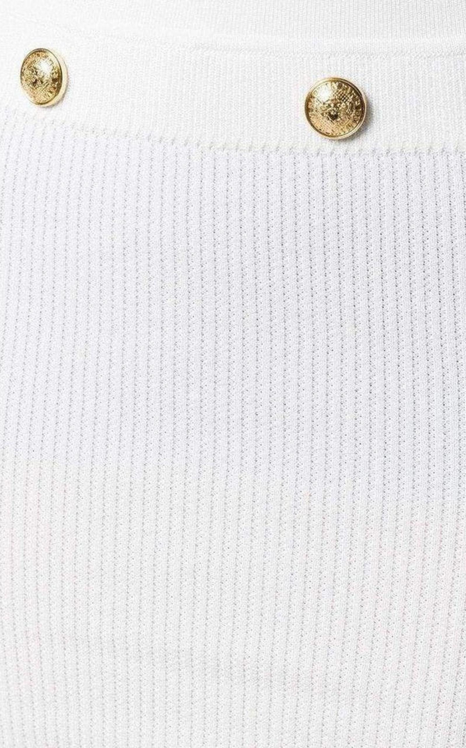 Balmain knitted mini skirt - White