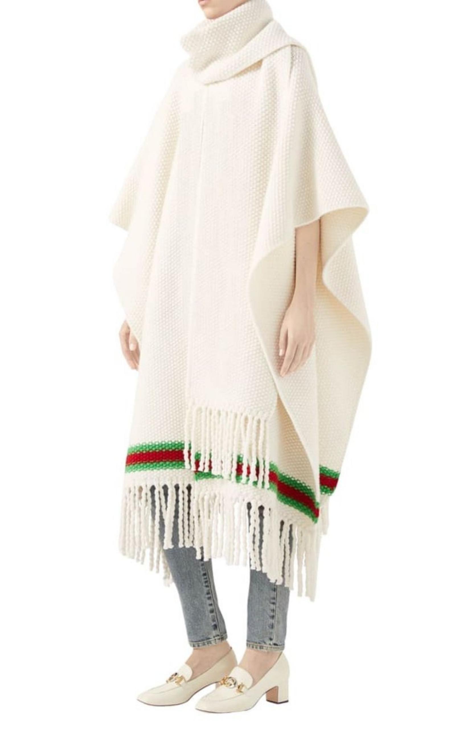 GucciCape with Oversize Wool Scarf - Runway Catalog