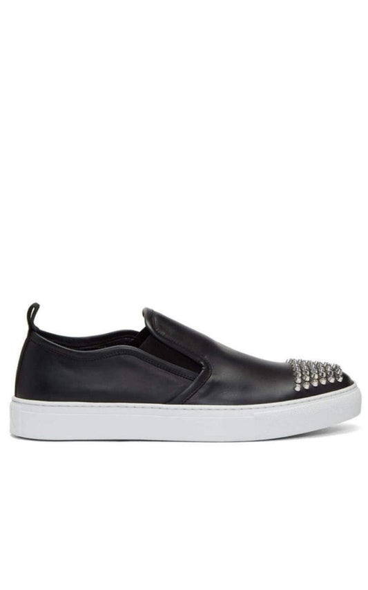 Chris Studded Leather Slip-On Sneakers