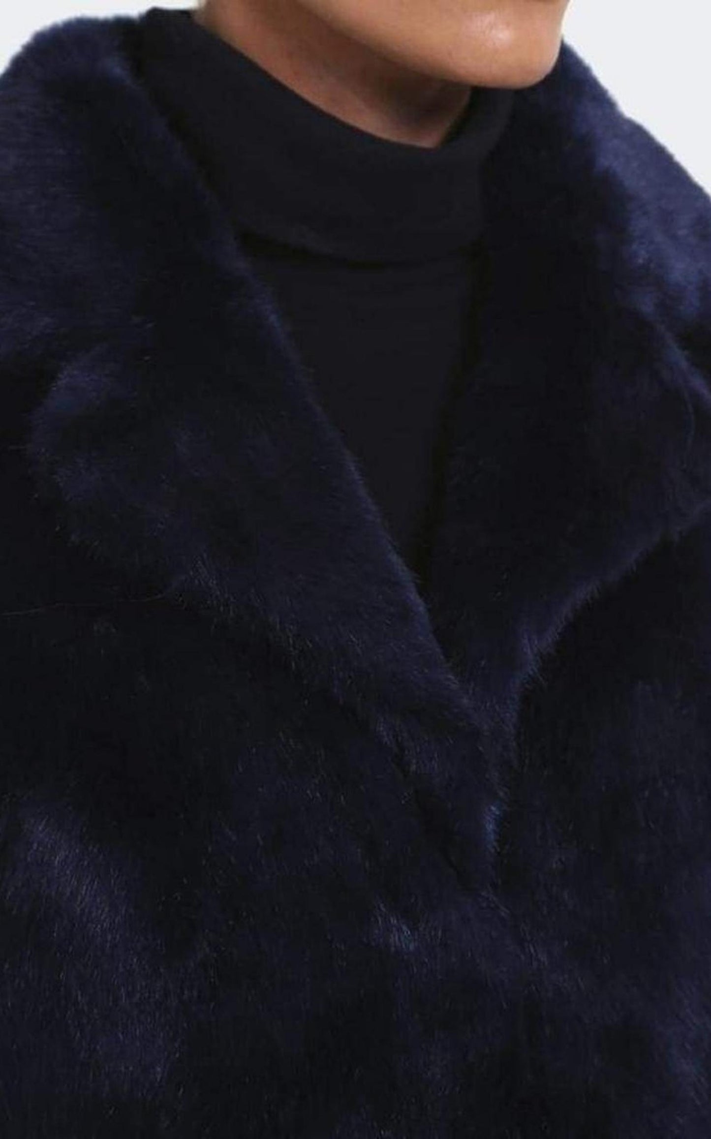 Claude Faux Fur Blue Pink Coat
