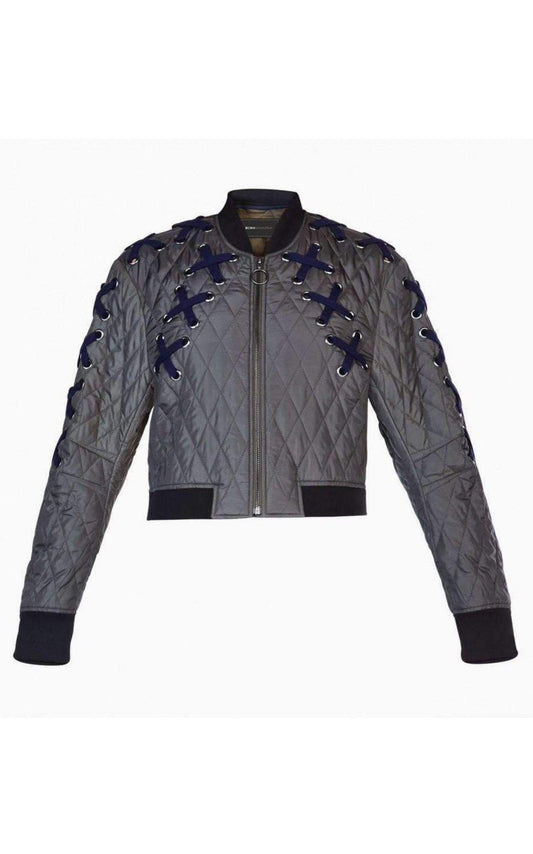 Colin Lace up Bomber Jacket
