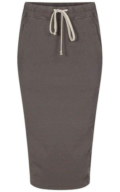  Rick OwensCotton Pillar Grey Skirt - Runway Catalog