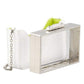  BCBGMAXAZRIACrawford Lucite White Clutch with Shell - Runway Catalog