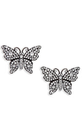  GucciCrystal Embellished Butterfly Earrings - Runway Catalog