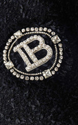 BalmainCrystal Logo Metallic Tweed Blazer - Runway Catalog