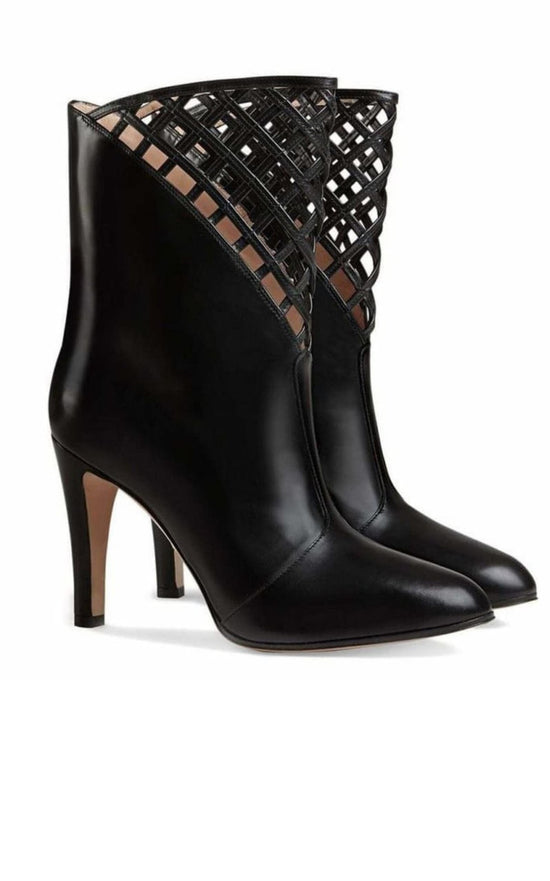 Gucci Cutout Leather Ankle Boots | Runway Catalog