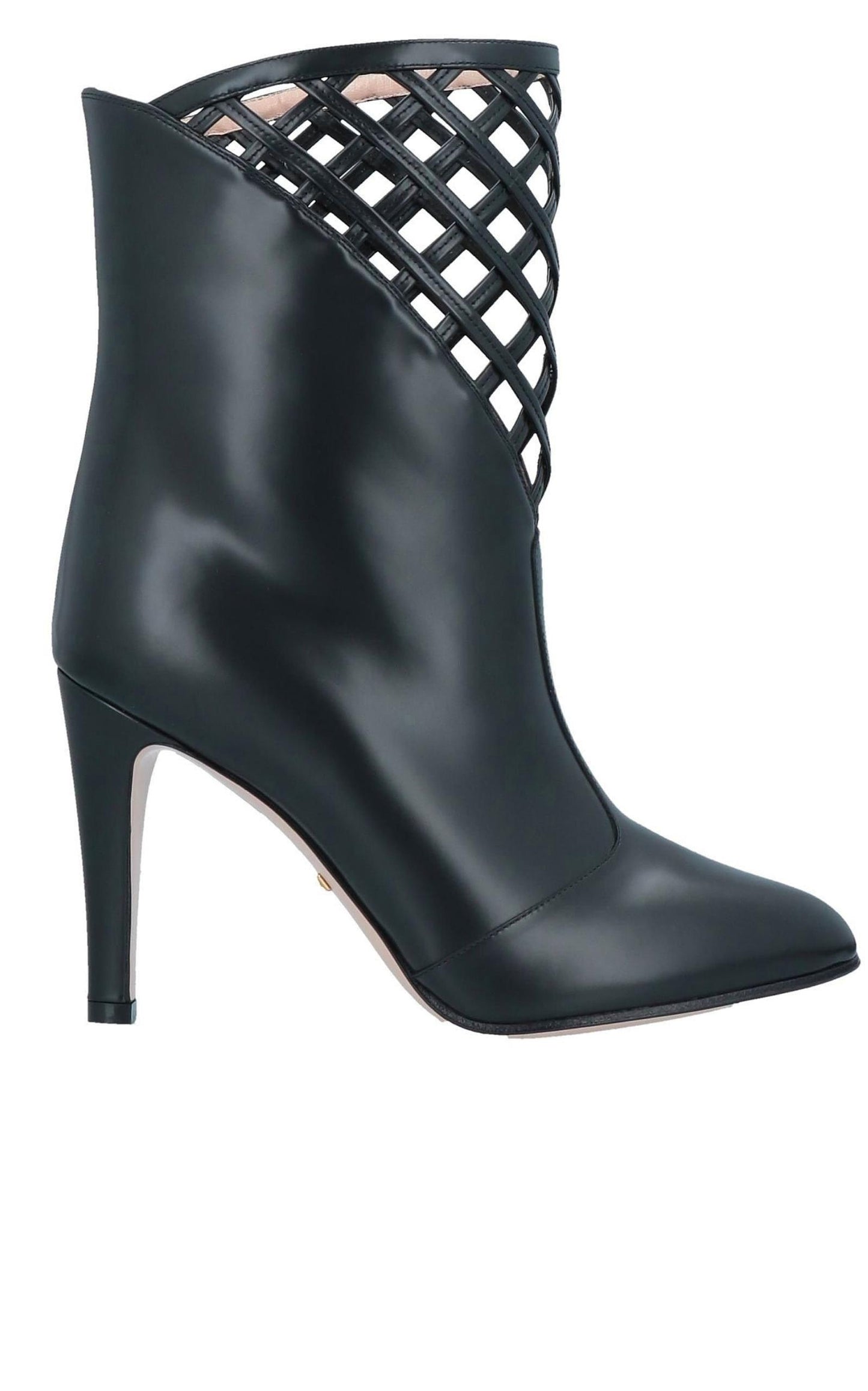  GucciCutout Leather Ankle Boots - Runway Catalog