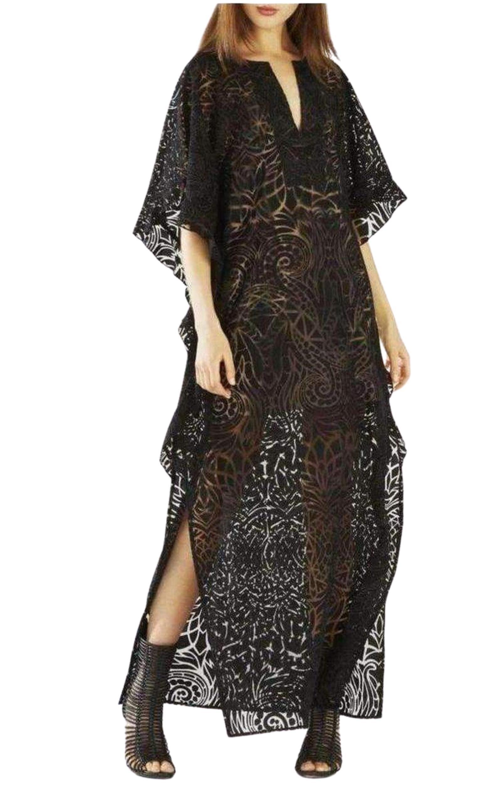 Dameka Ruffled Long Kaftan Dress