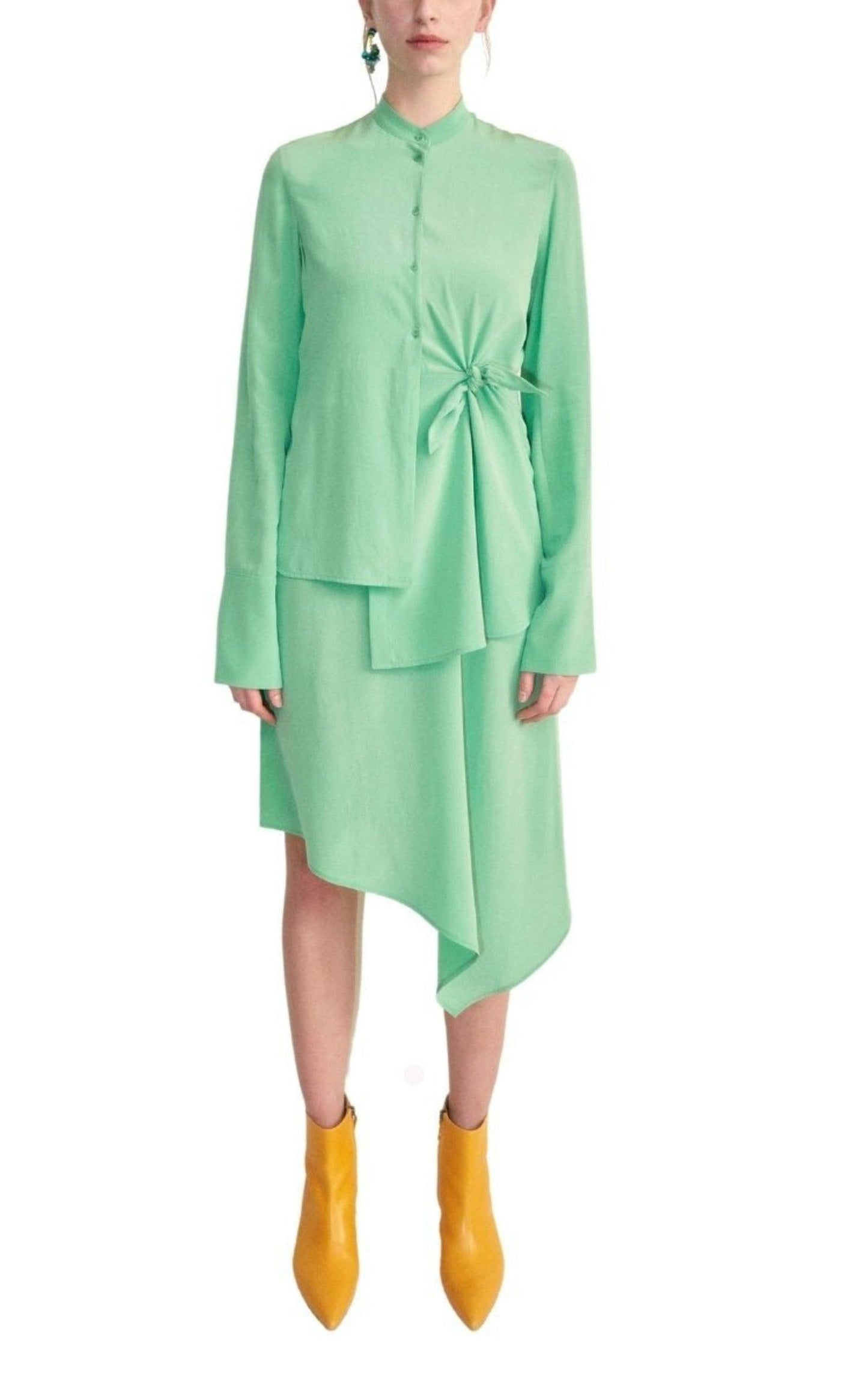  Christian WijnantsDevla Silk Asymmetric Dress - Runway Catalog