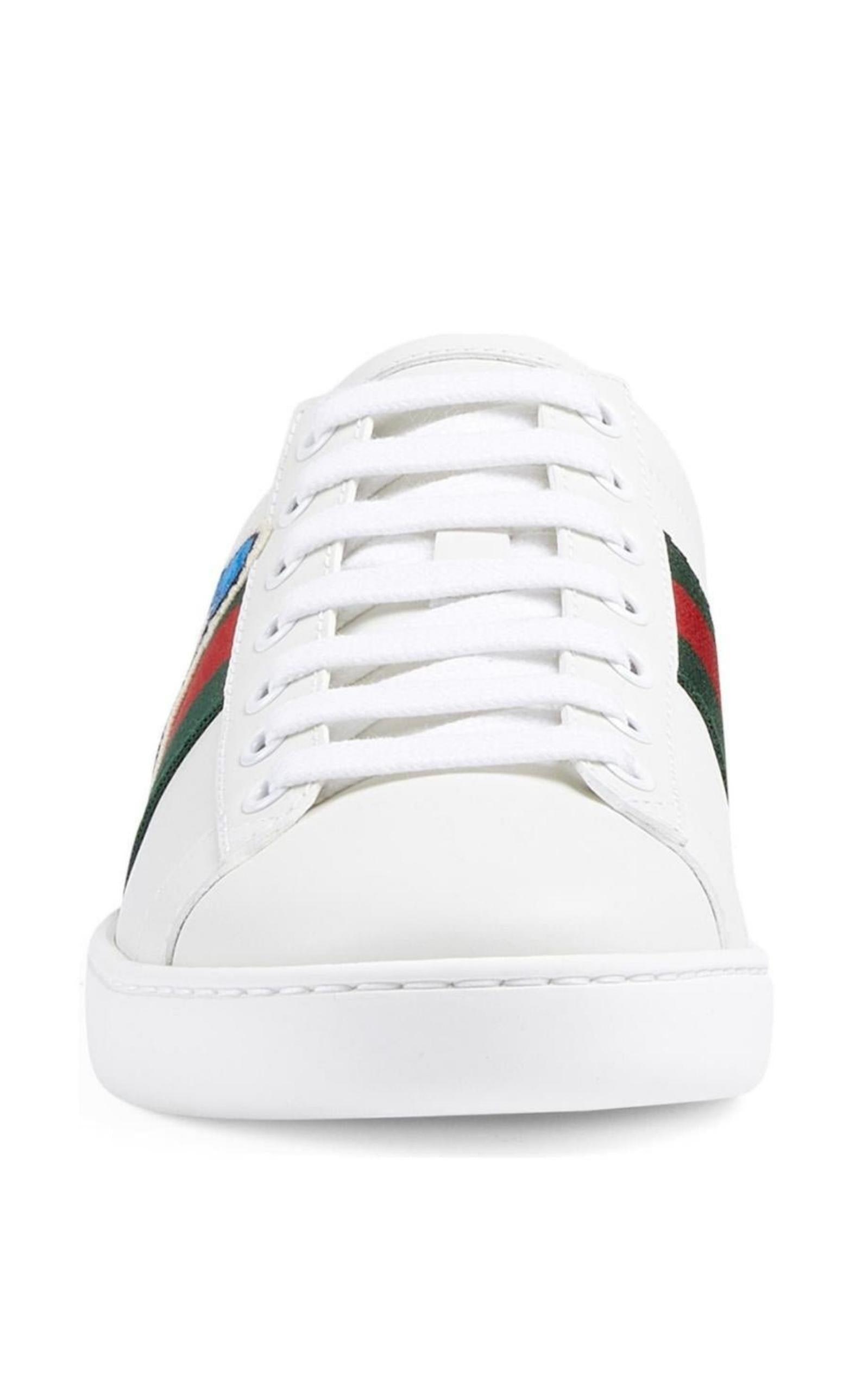 Men's Gucci Ace sneaker with Web in white leather | GUCCI® US