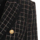  BalmainDouble-breasted Checked Tweed Jacket - Runway Catalog