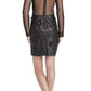  BCBGMAXAZRIAEmbroidered Cutout Faux Leather Dress - Runway Catalog
