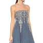  Marchesa NotteEmbroidered Floral Strapless Dress - Runway Catalog