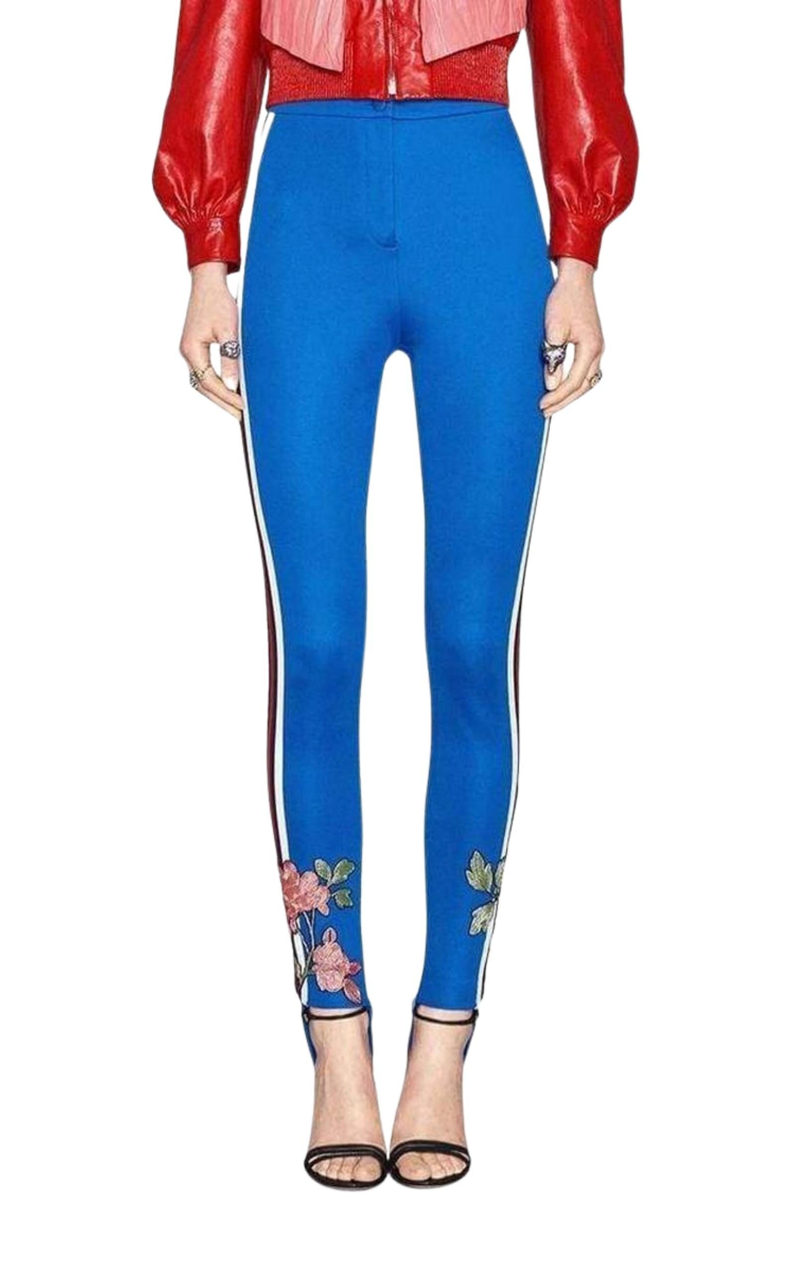 Gucci Embroidered Jersey Stirrup Legging