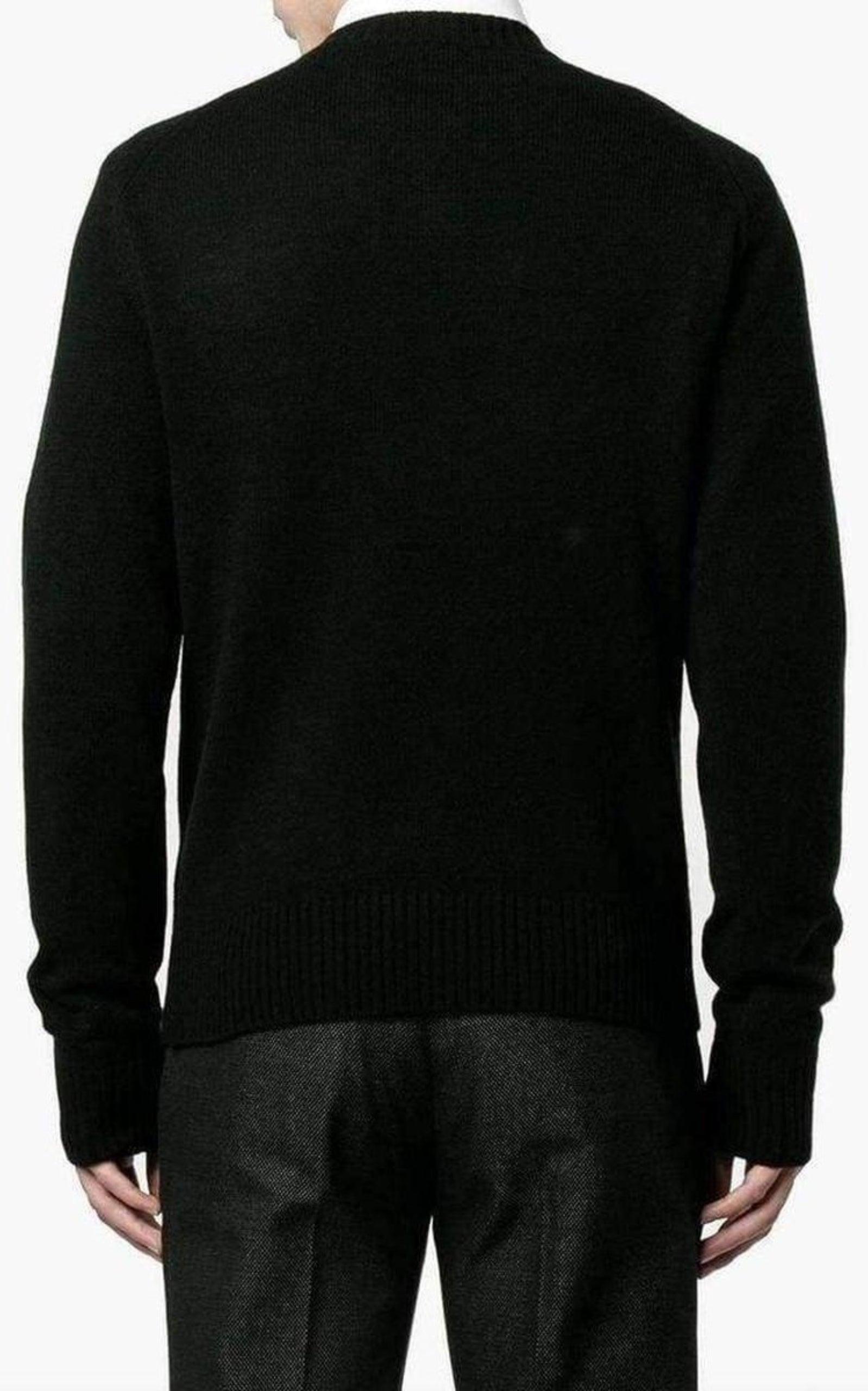  Dries Van NotenEmbroidered Master Patch Cashmere Sweater - Runway Catalog