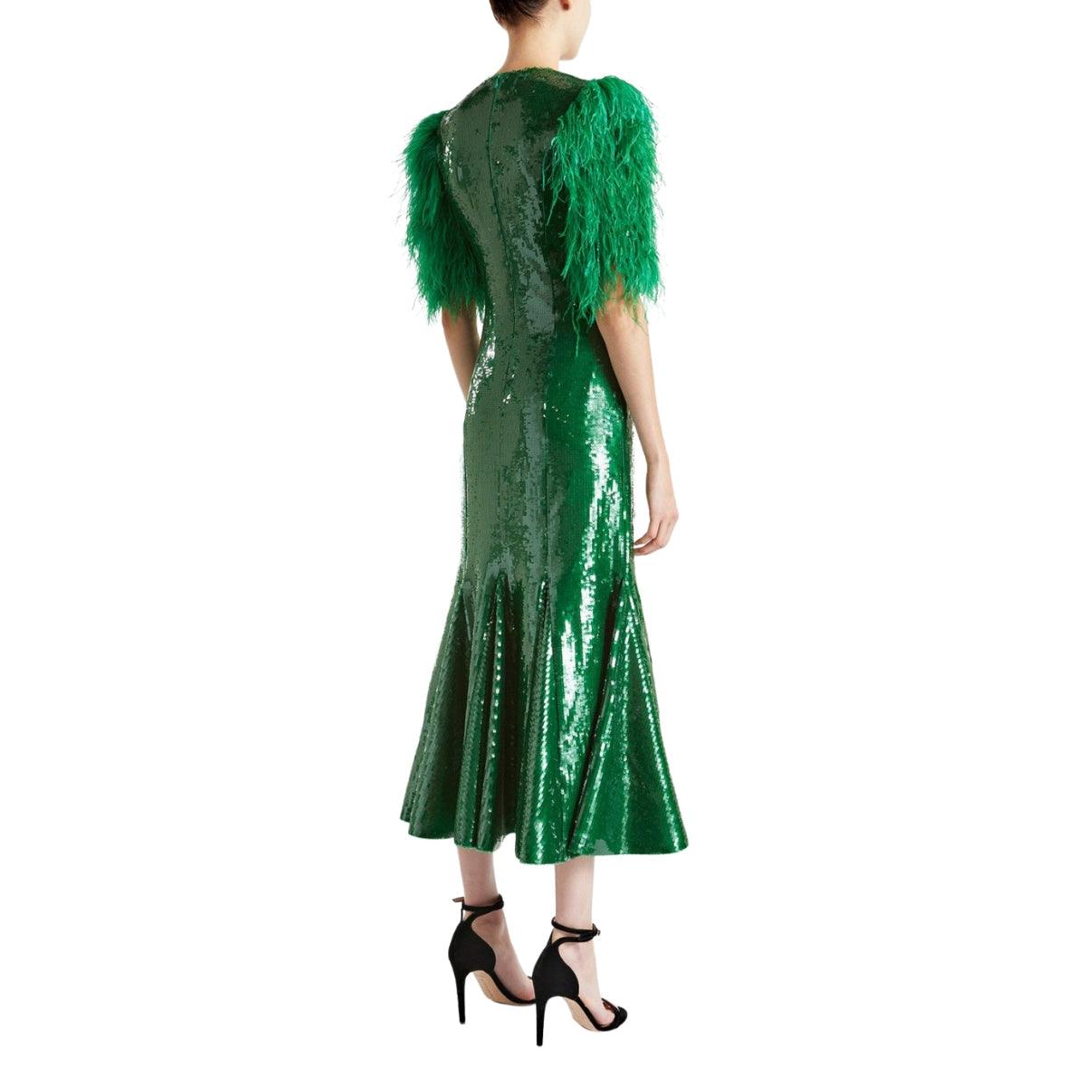  Huishan ZhangEmerald Sequins Dress - Runway Catalog