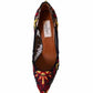  ValentinoEthnic Embroidered Lace over Leather Pumps - Runway Catalog