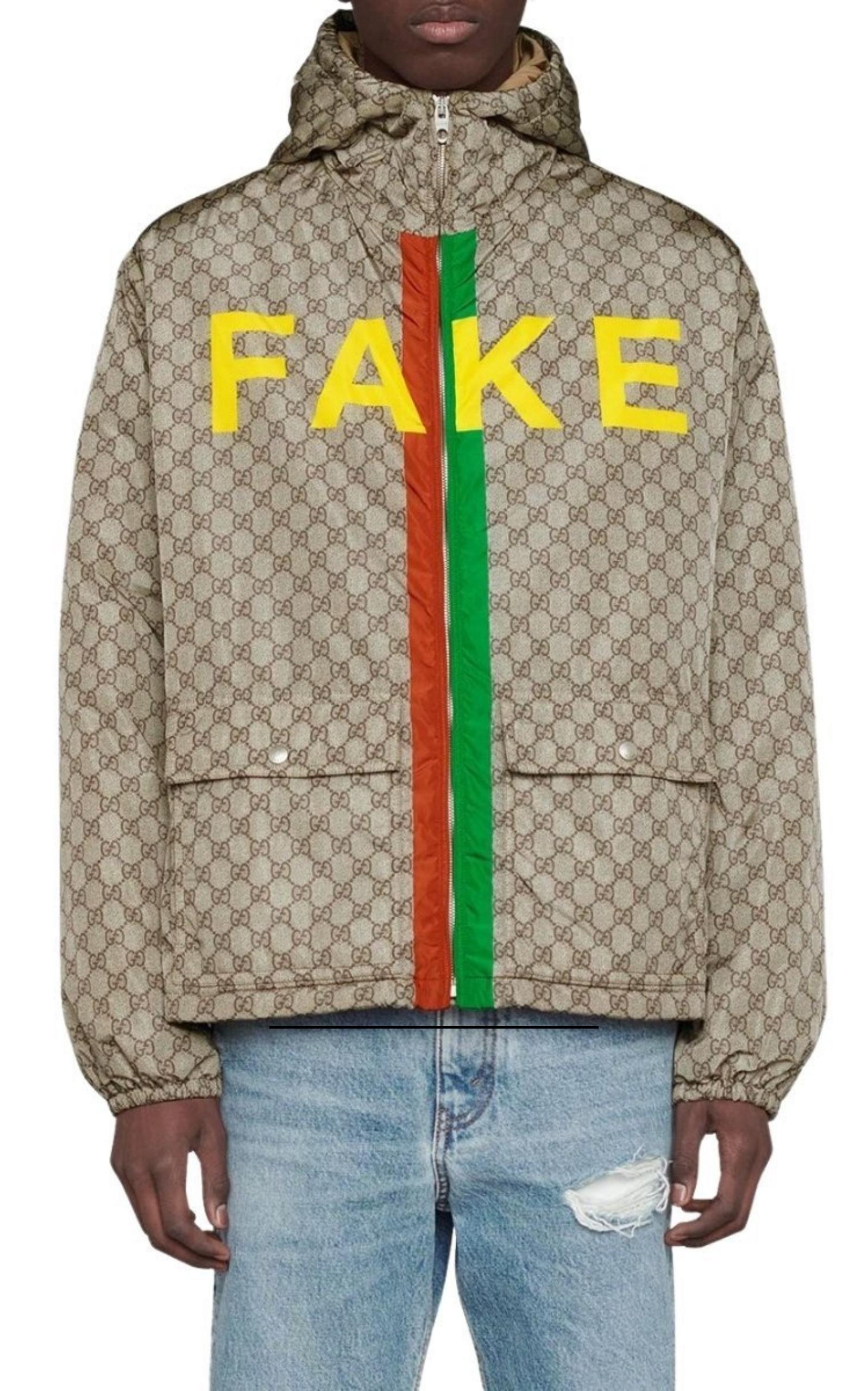 Fake-Not Print Nylon Jacket