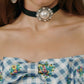  Alessandra RichFaux Pearl And Crystal Leather Choker - Runway Catalog