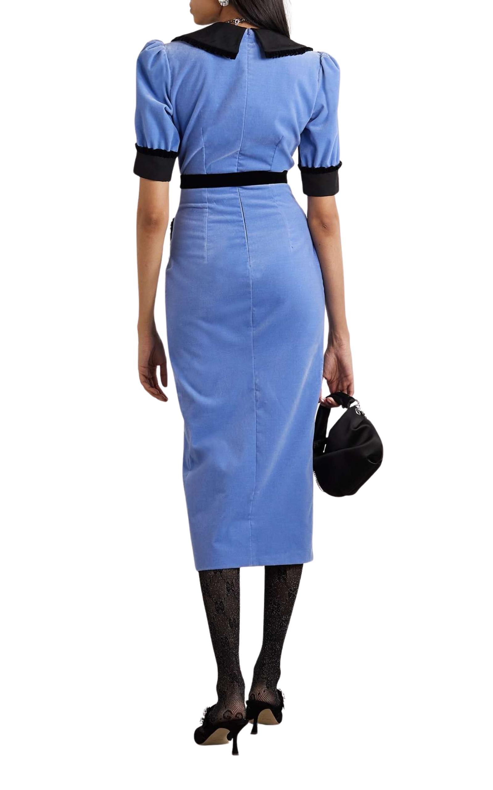  Alessandra RichFitted Velvet Dress - Runway Catalog