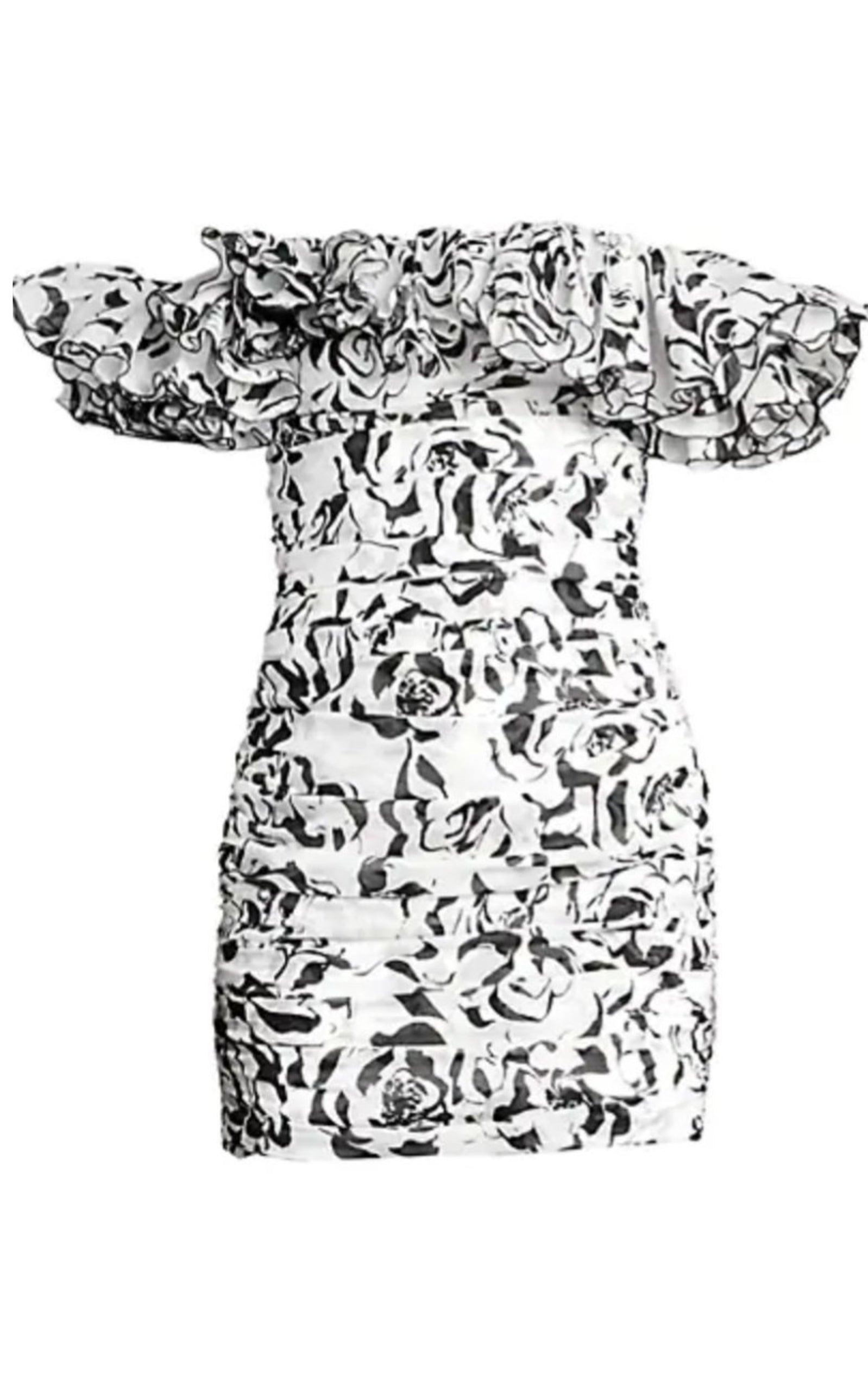  Alexandre VauthierFloral Cotton Off-The-Shoulder Dress - Runway Catalog