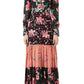  GucciFloral Patchwork-Print Stand-Collar Crepe Dress - Runway Catalog