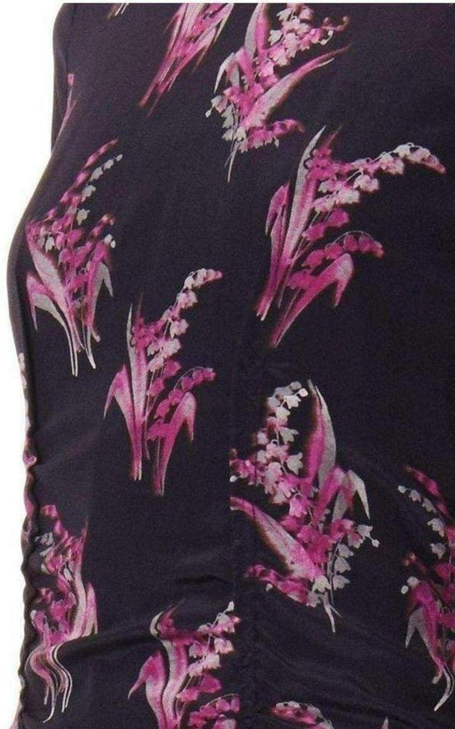  Nina RicciFloral Print Silk Dress - Runway Catalog