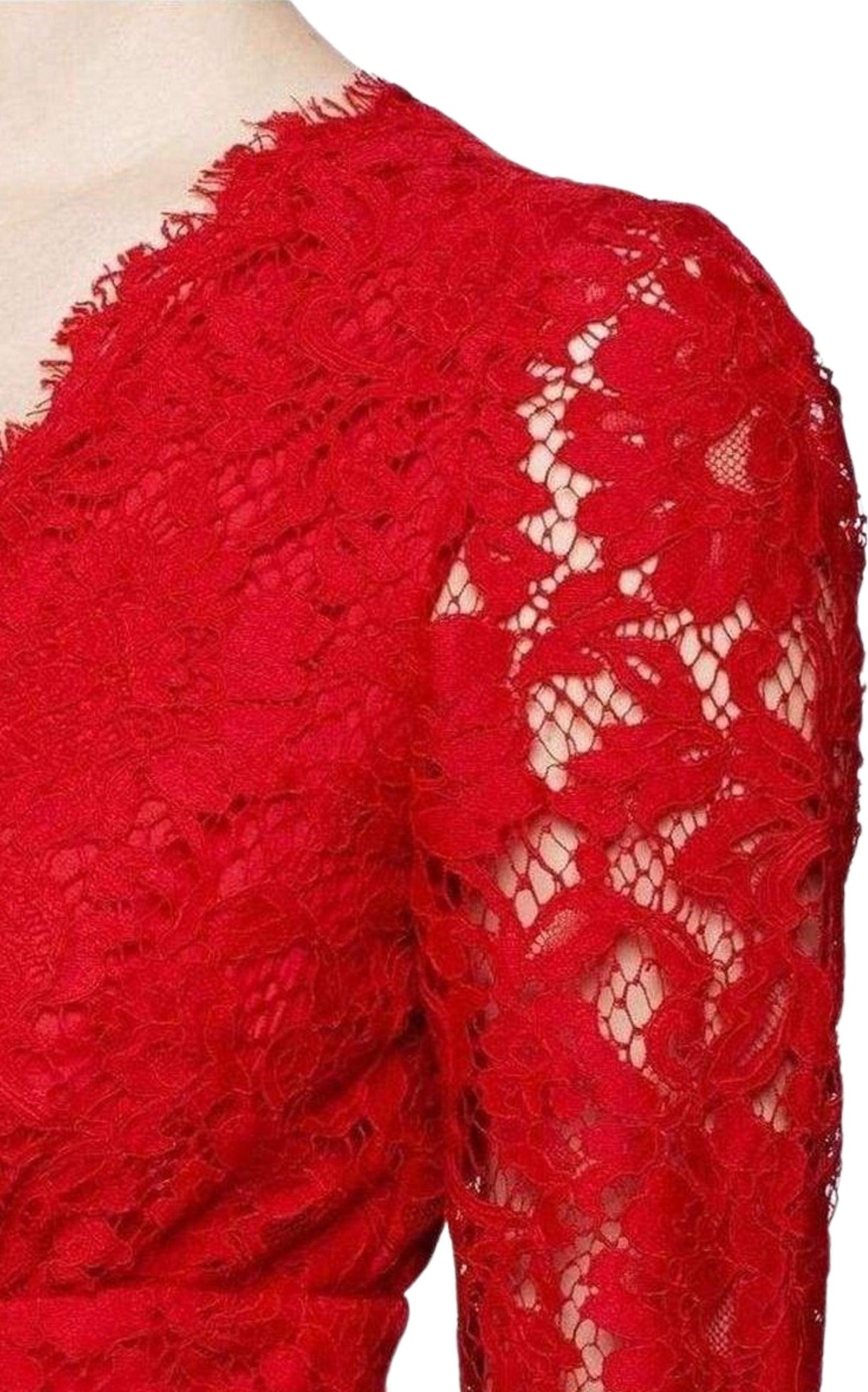 Dolce & GabbanaFloral-lace Flounce Dress - Runway Catalog