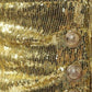  BalmainFringed Gold Sequined Midi Dress - Runway Catalog