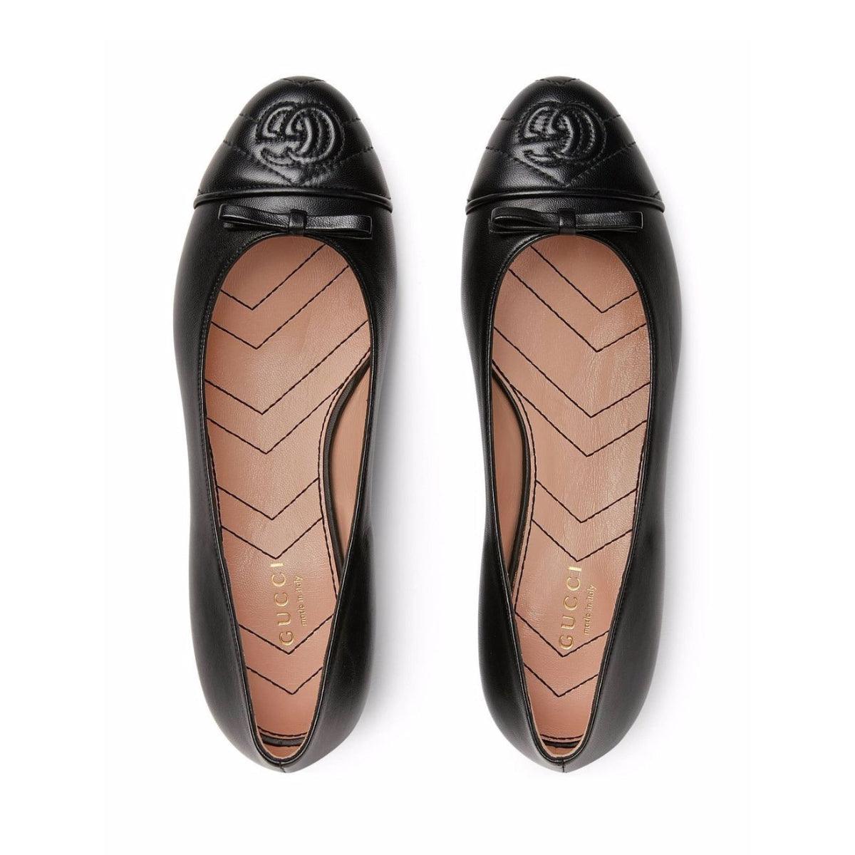  GucciGG Ballerina Leather Shoes - Runway Catalog
