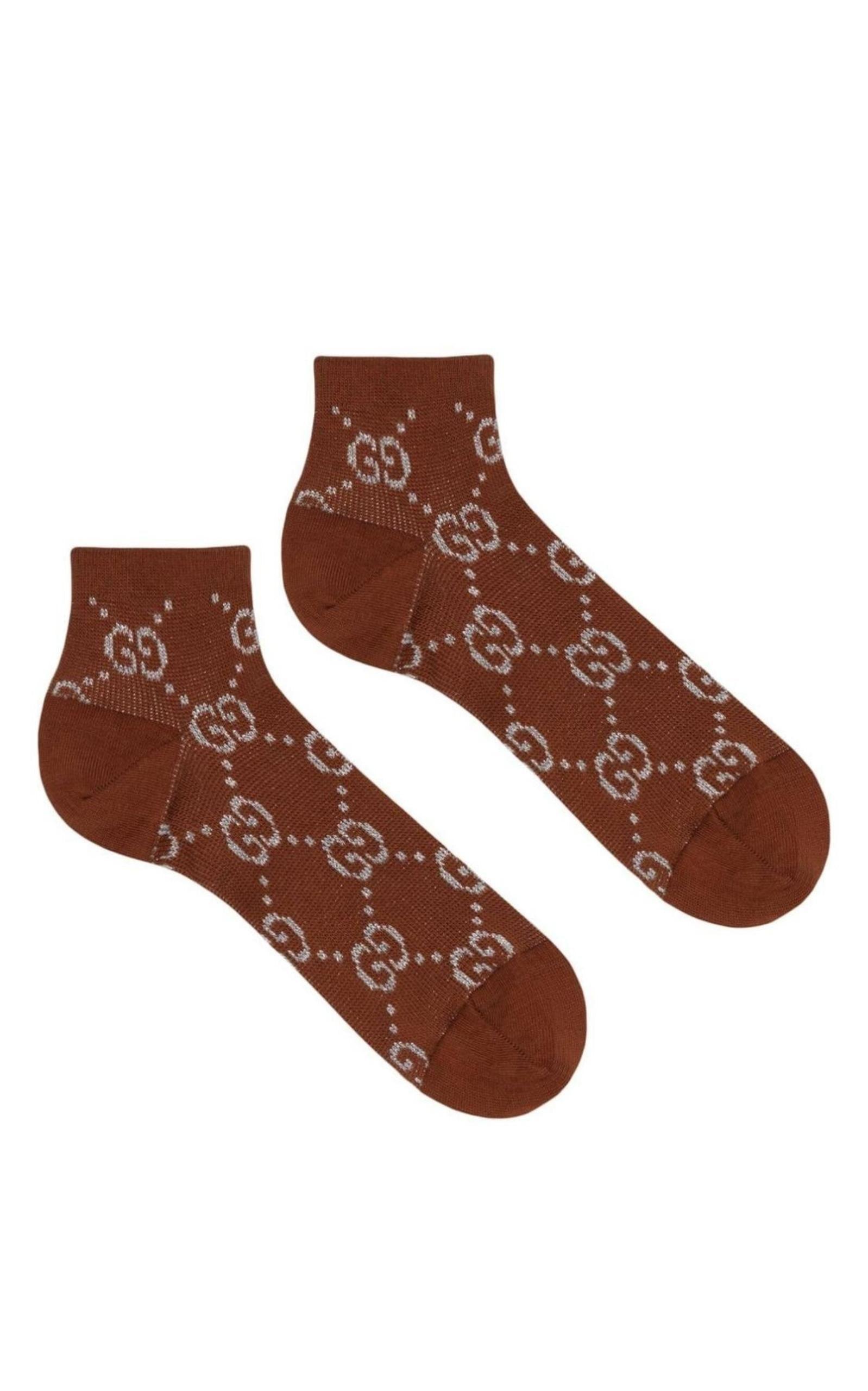  GucciGG Embroidered Cotton Blend socks - Runway Catalog