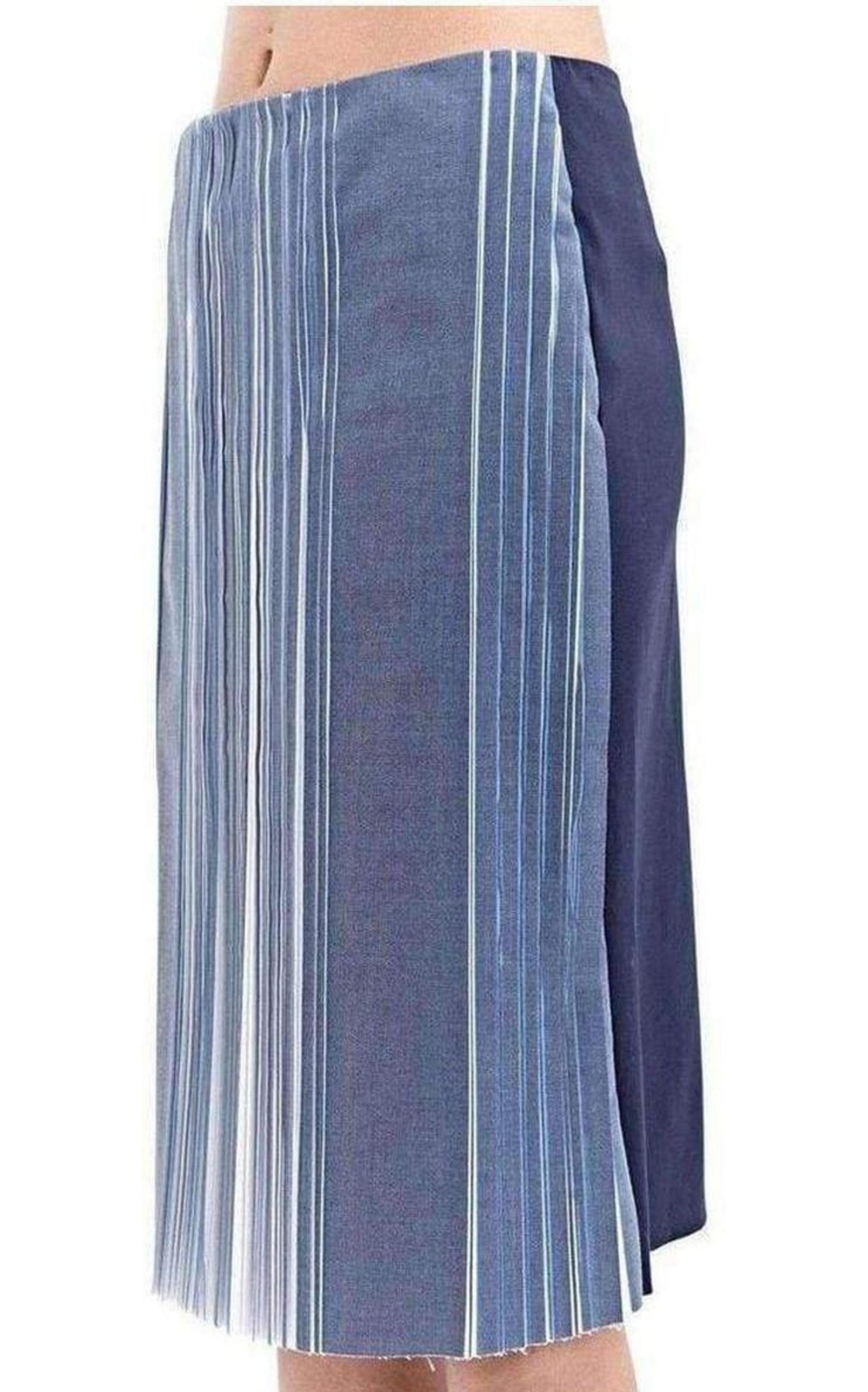  Gabriele ColangeloGabriele Colangelo Pleated Cotton Skirt - Runway Catalog