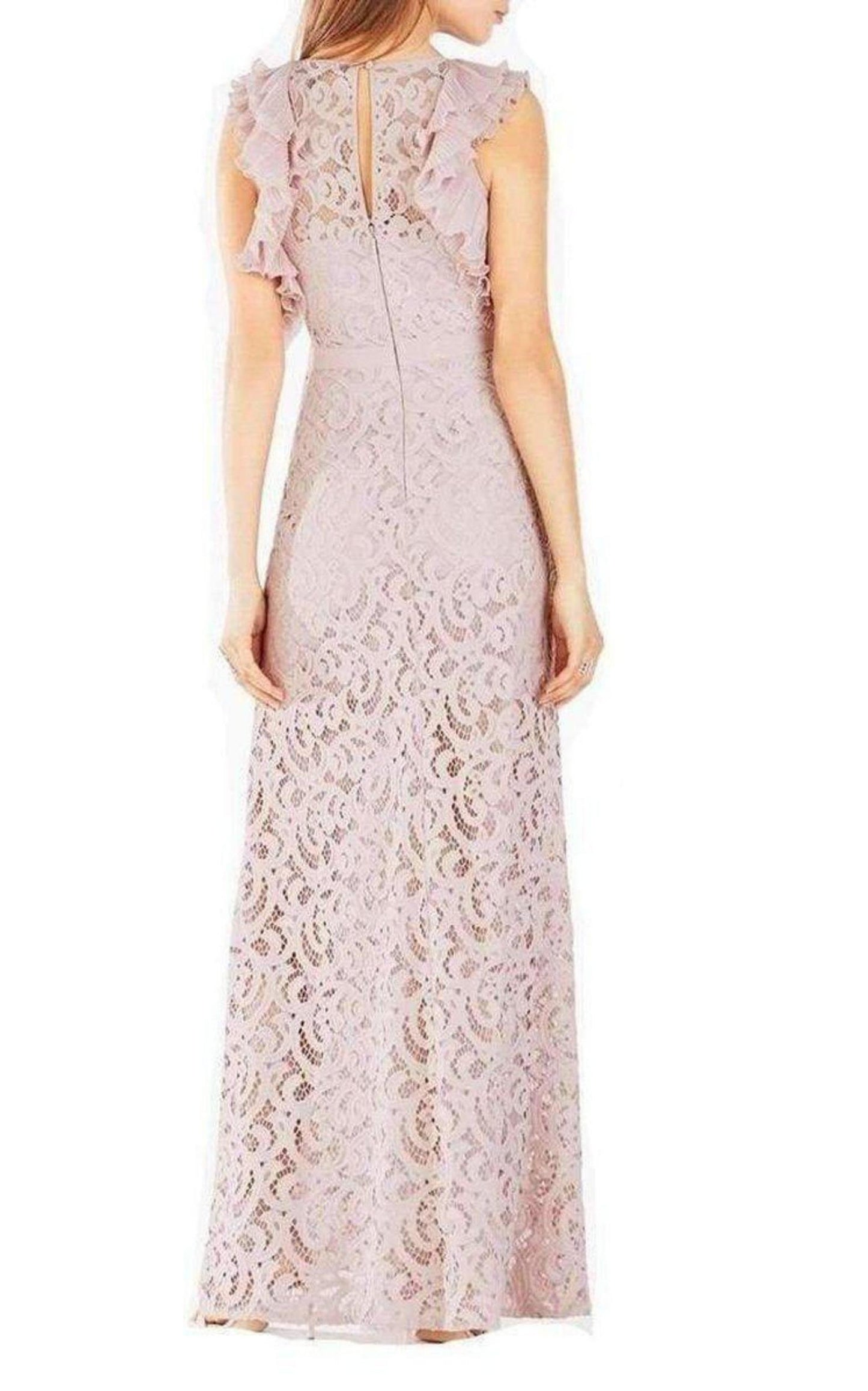 Geanna Lace Blocked Gown
