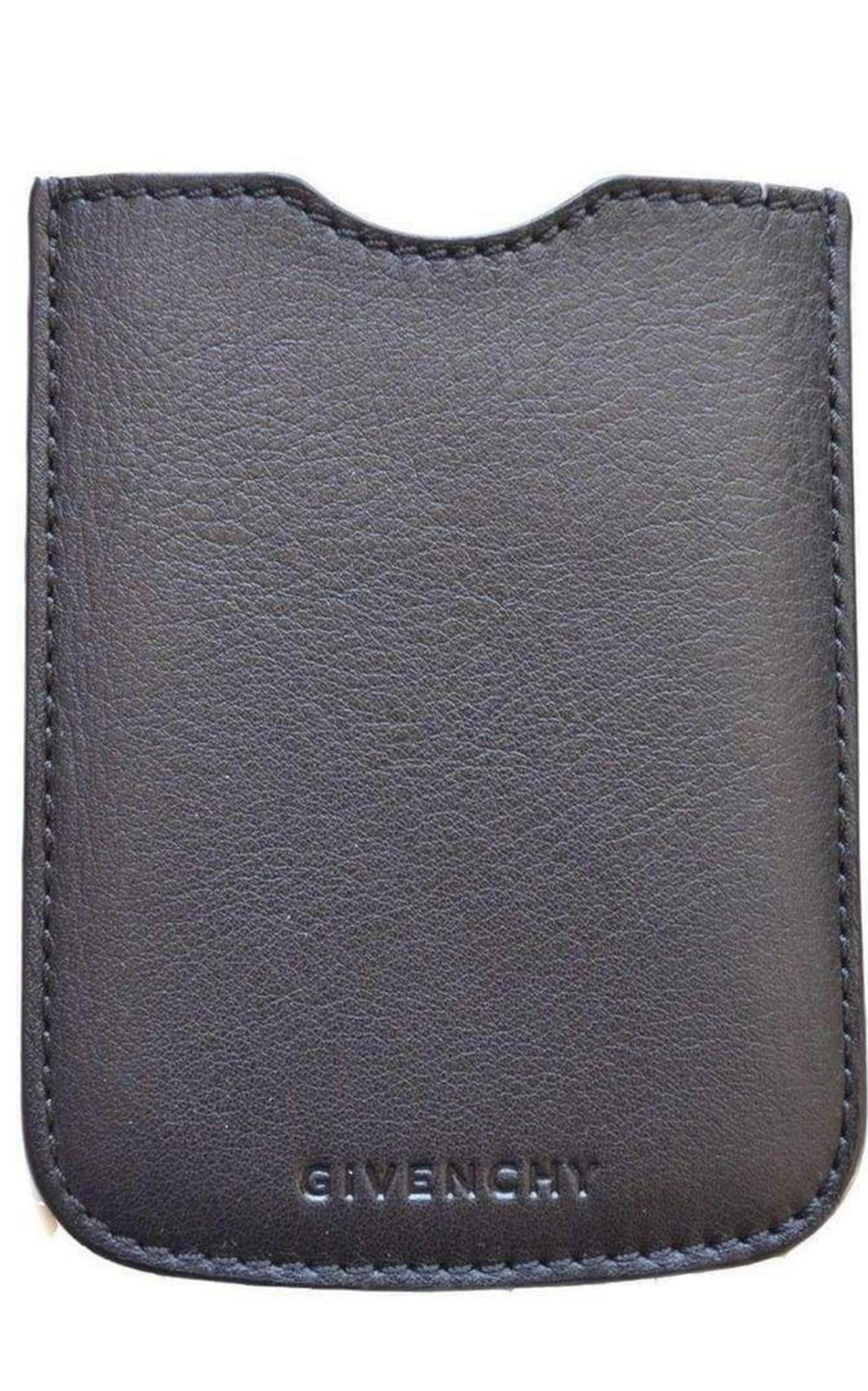  GivenchyGivenchy Black Leather Phone or Credit Card Case - Runway Catalog
