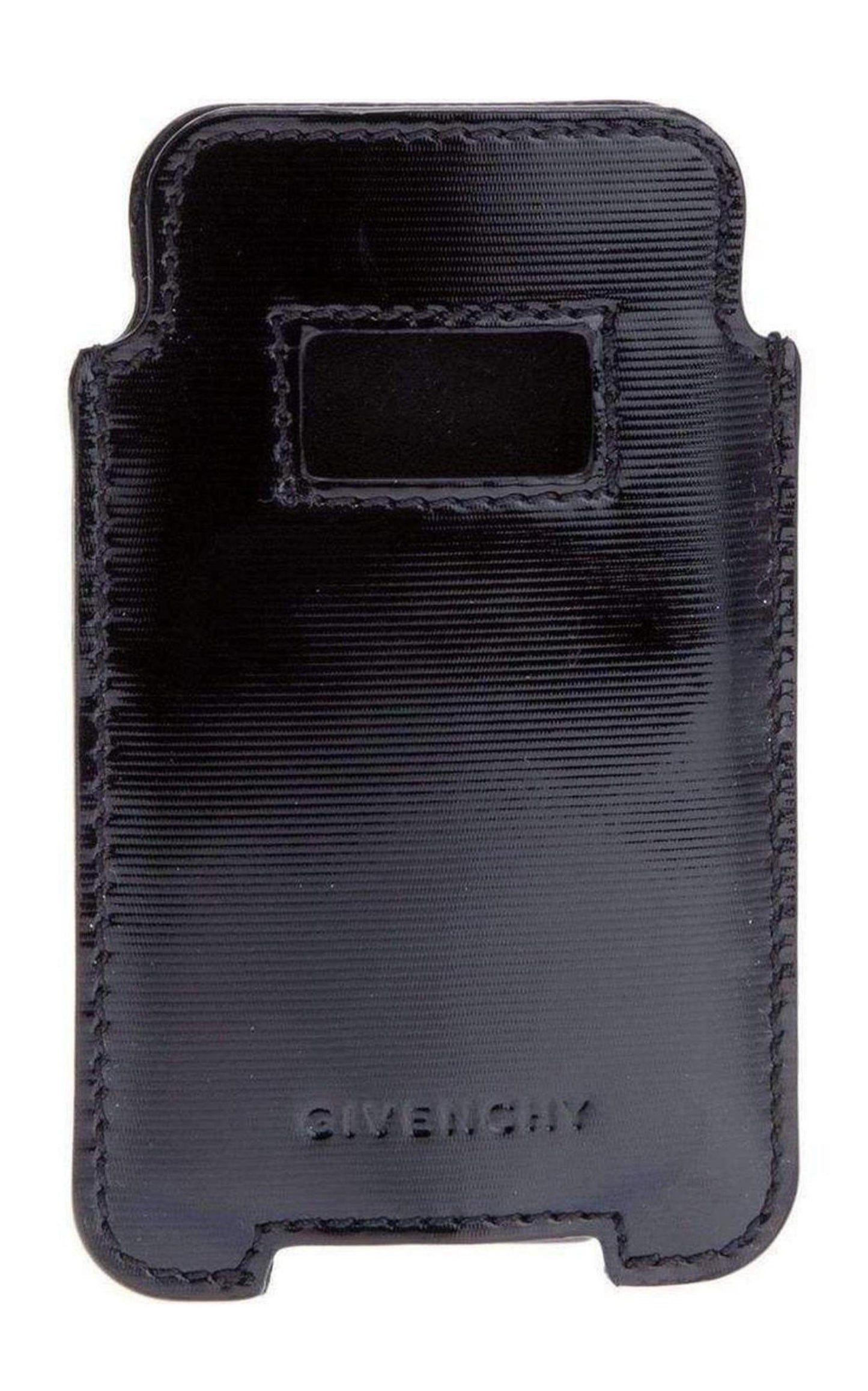  GivenchyGivenchy Black Textured Leather Phone or Credit Card Case - Runway Catalog