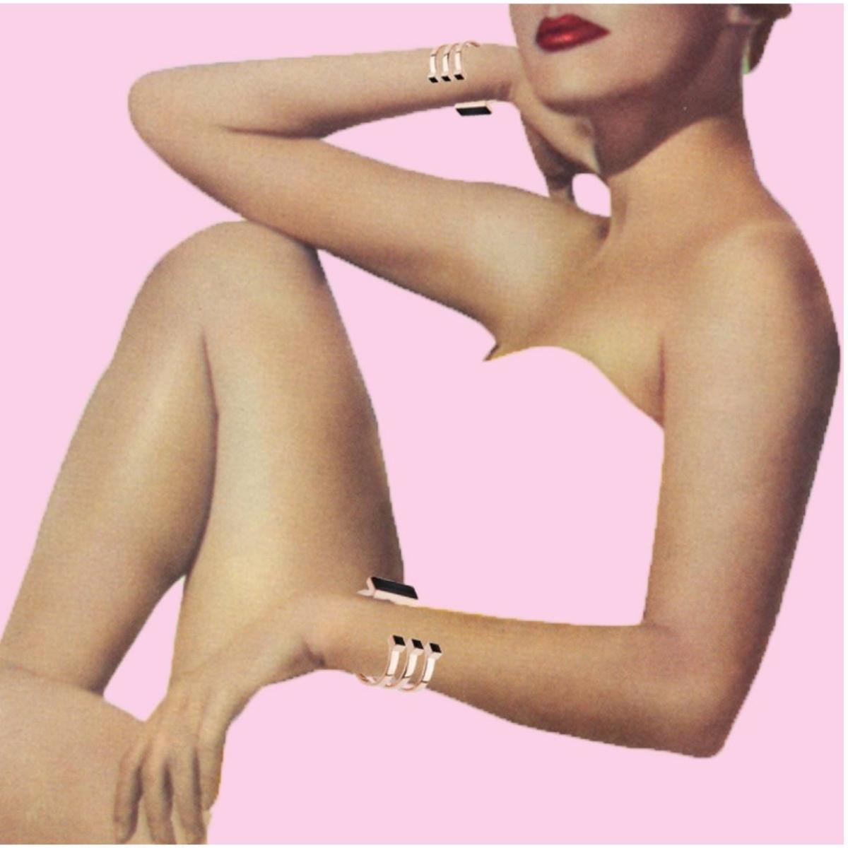  May MomaGold Fay Black Onyx Semiprecious Baguette Bracelet - Runway Catalog