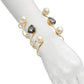  Helene ZubeldiaGold Swarovski Crystal Pearl Cuff Bracelet - Runway Catalog
