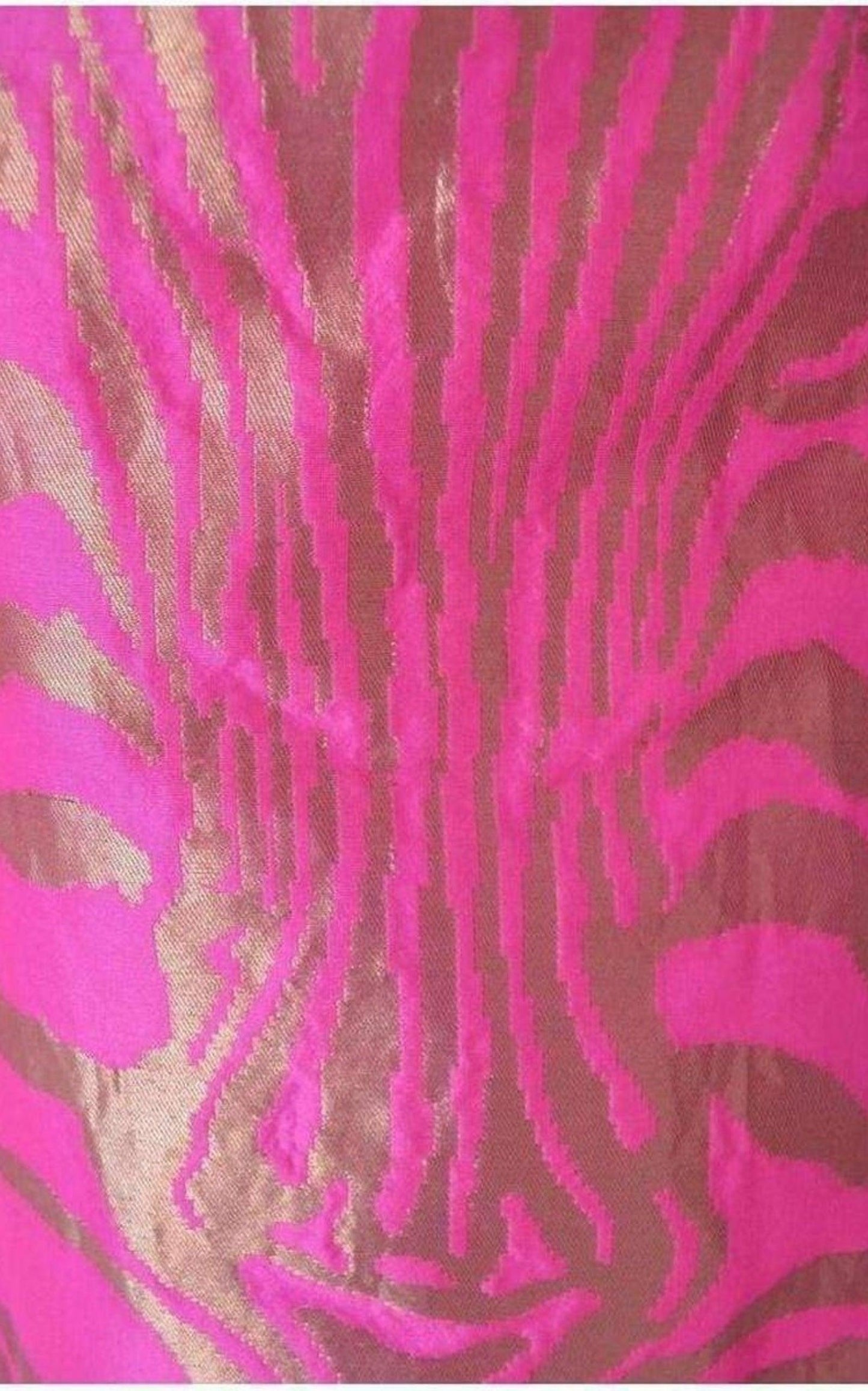  Manish AroraGold Tiger Print Open Back Silk Dress - Runway Catalog