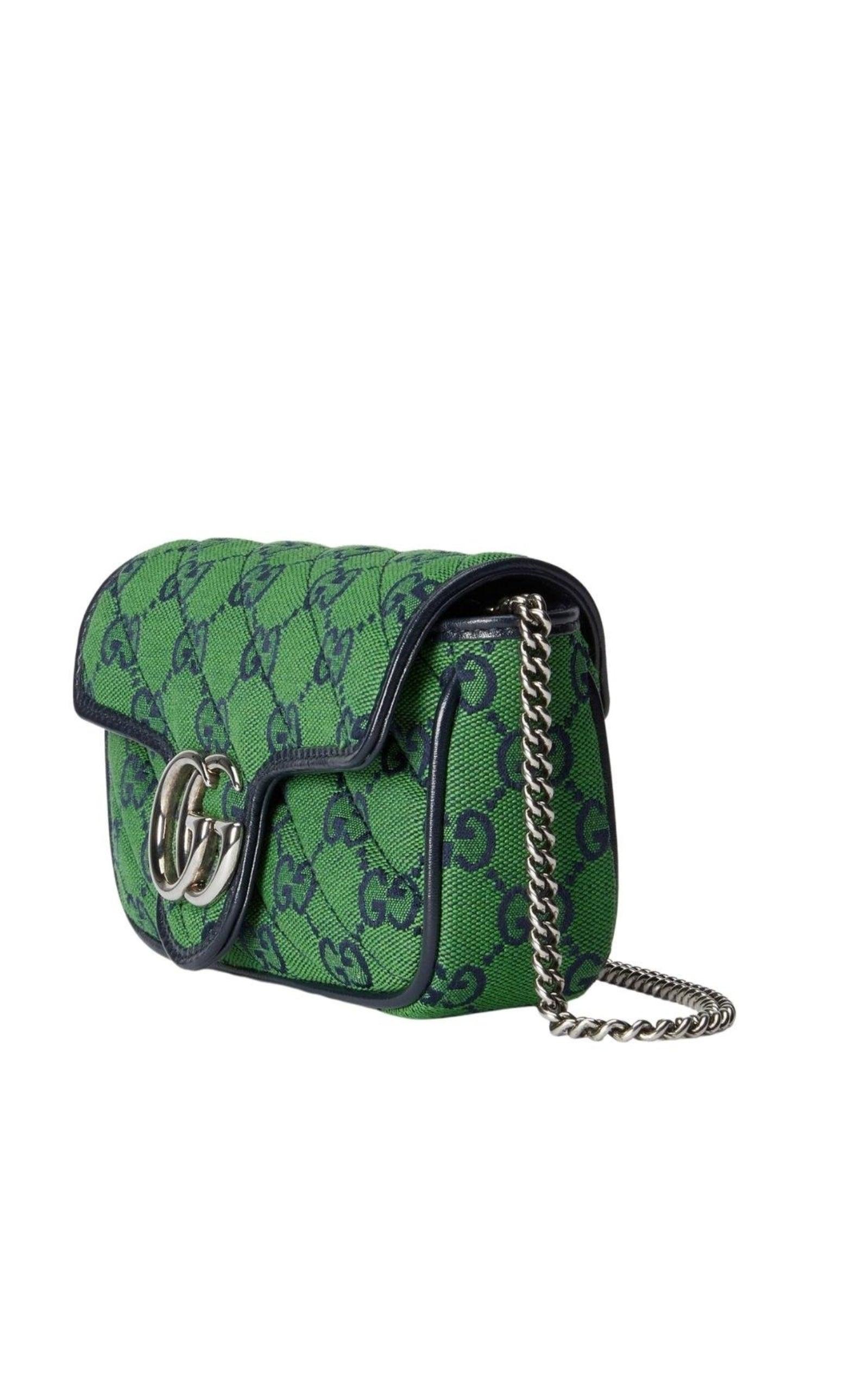 GG Crystal Mini Crossbody Bag in Green - Gucci
