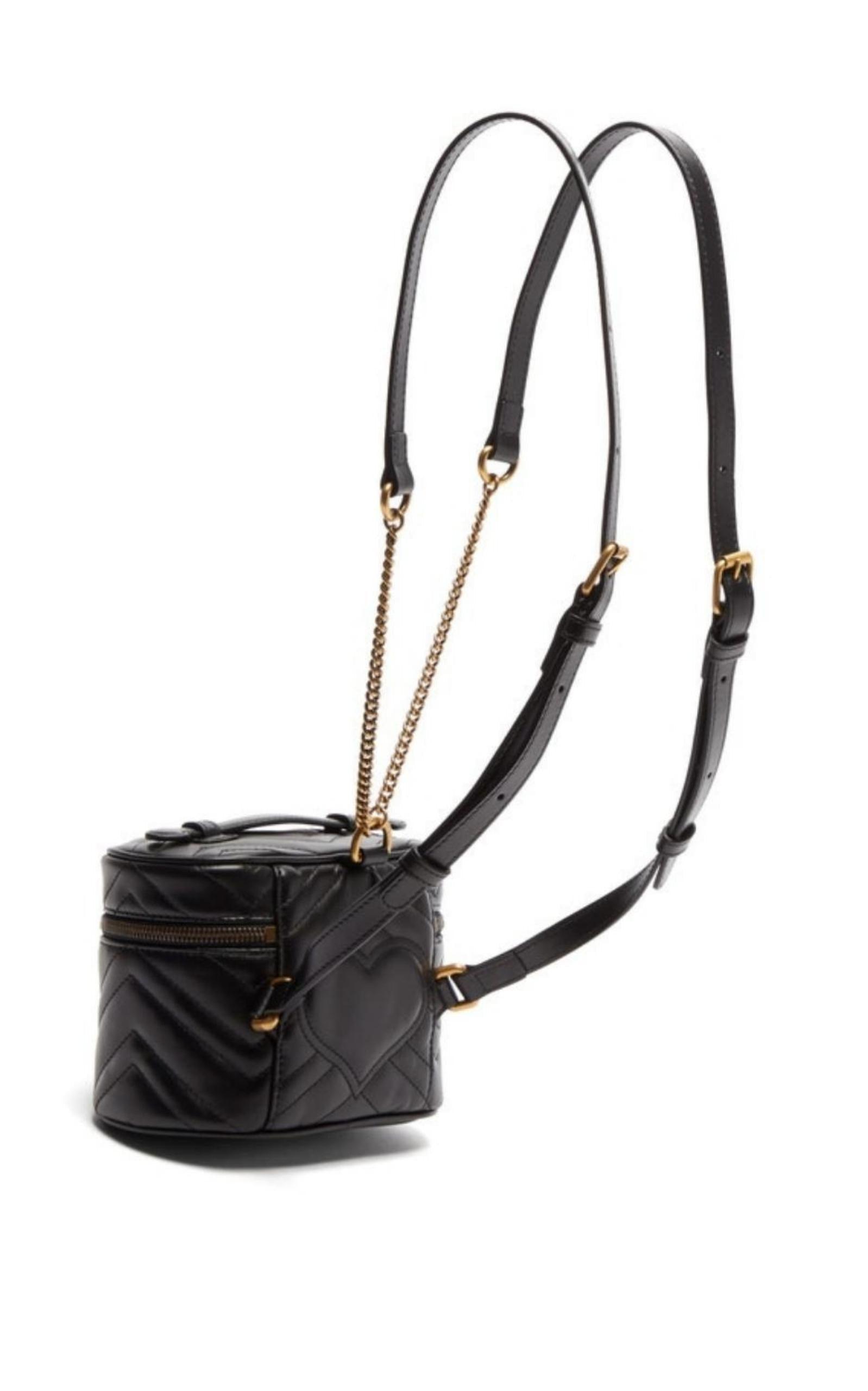 Gucci GG Marmont Mini Leather Bag - Black