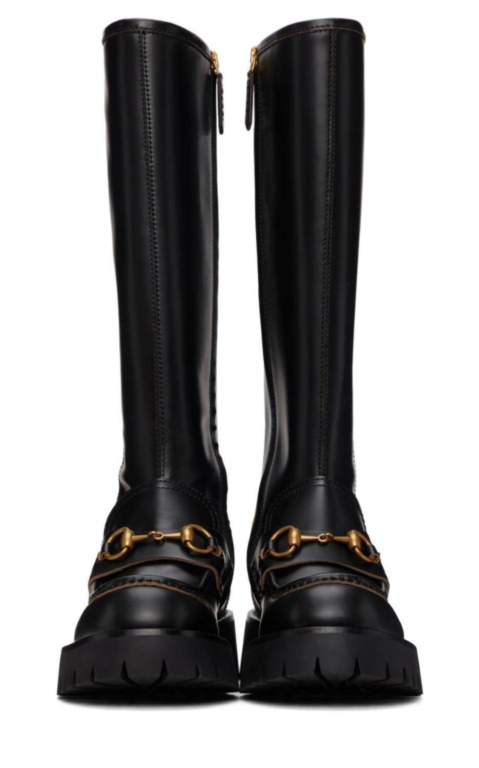  GucciHorsebit Detail Knee-high Boots - Runway Catalog
