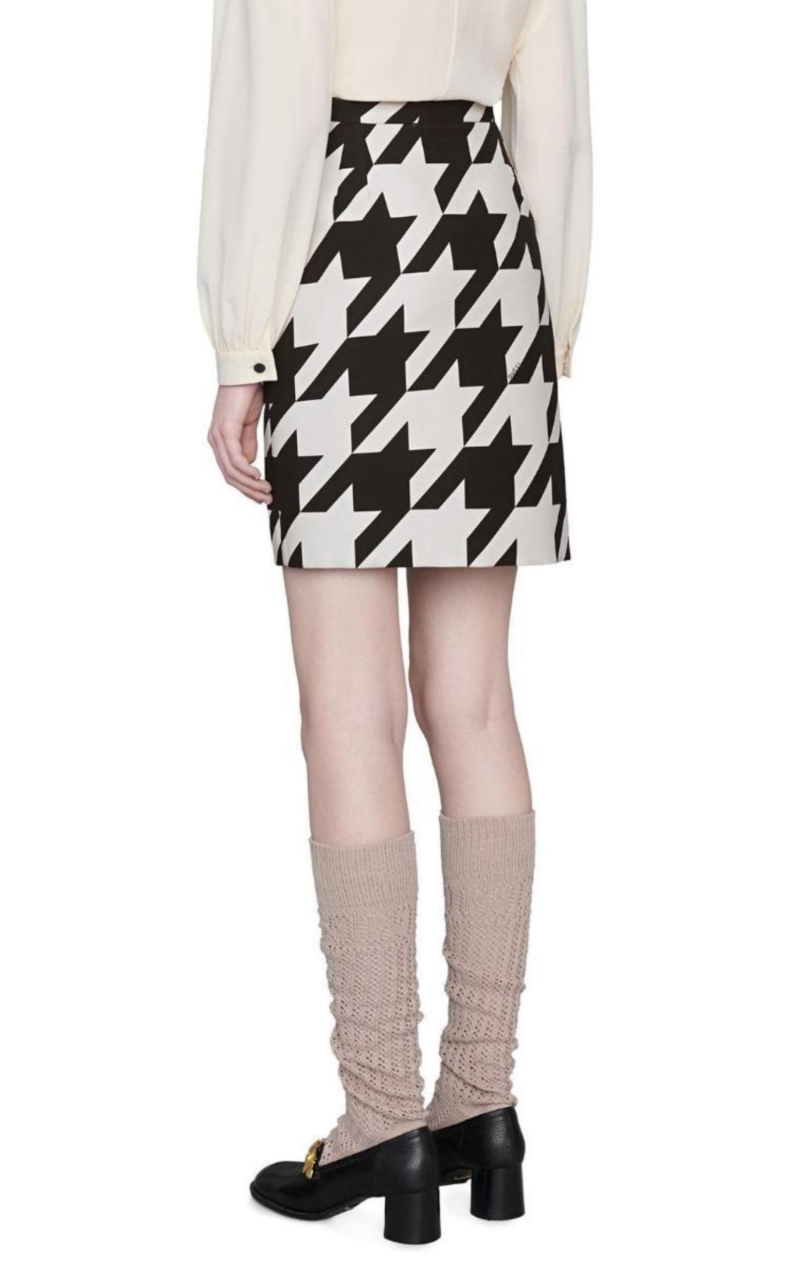  GucciHoundstooth Mini Skirt - Runway Catalog