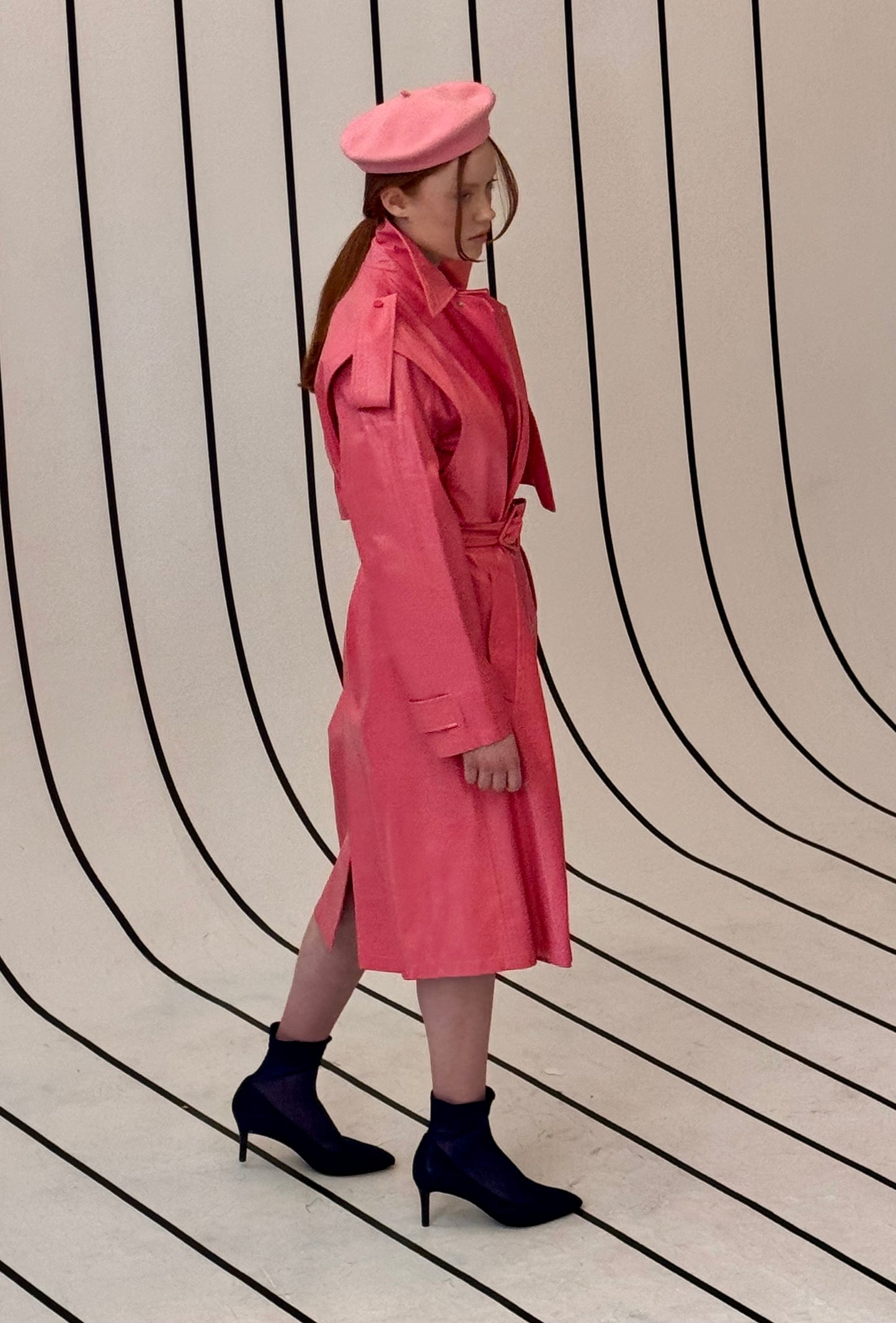 Convertible Crinkled Glossed-leather Trench Coat