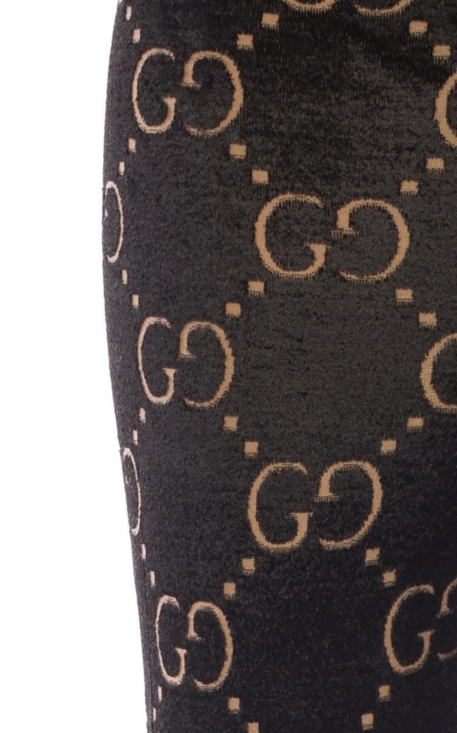 Gucci Jacquard Logo Wool Tights